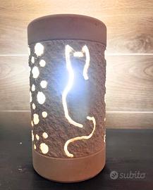 Lampada gatto con incisione nome