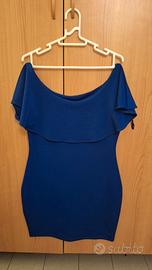 Vestito elegante blu aderente