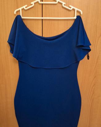 Vestito elegante blu aderente
