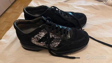 Hogan nere con pailettes taglia 36 1/2