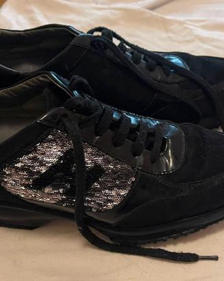 Hogan nere con pailettes taglia 36 1/2