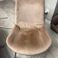 Sedie pelle scamosciata