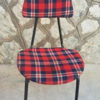 Sedia in tessuto scozzese