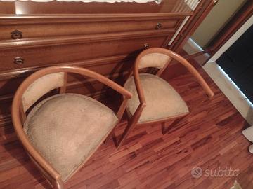 coppia poltroncine a pozzetto primi meta' del 900
