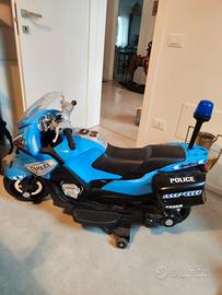 moto polizia con batteria 12v suoni e colori