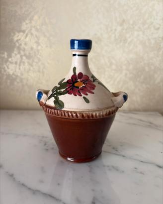 Anforetta in ceramica vintage dipinta a mano