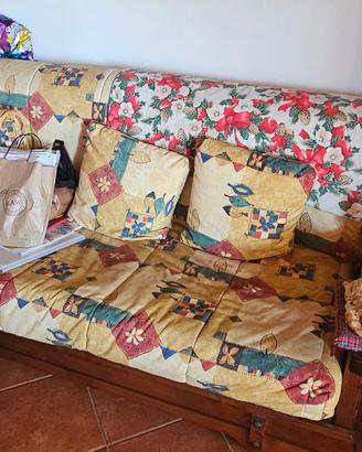 divano letto 3 posti rustico