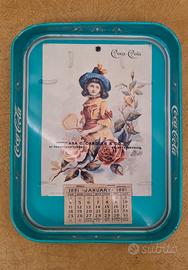 Vassoio COCA COLA turchese January 1891