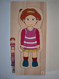 Gioco puzzle in legno educativo