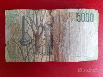 Banconota 5000 lire Vincenzo Bellini
