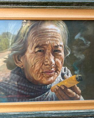 Favolos e realistico Dipinto olio su tela birmano