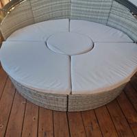 letto isola in rattan modulabile da giardino 