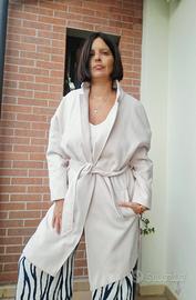 cappotto donna giacca soprabito oversize rosa