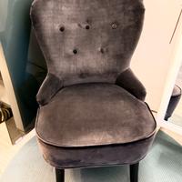 Poltrona ikea Remsta in velluto grigio