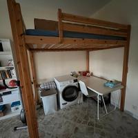 Letto una piazza e mezza a soppalco ikea