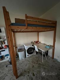 Letto una piazza e mezza a soppalco ikea