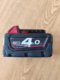 batteria Milwaukee 18v