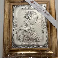 Quadro religioso foglia argento