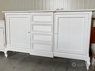 Nuovo credenzone 2 ante di vero legno, bianco lacc