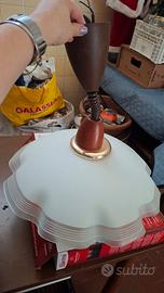 lampada vintage anni 80  vetro satinato
