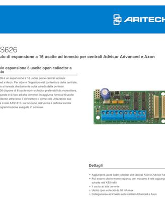 10 x Aritech ATS626 Espansione 8/16 uscite