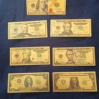 DOLLARI U.S.A. SERIE 7 PZ LAMINA D'ORO COL.2