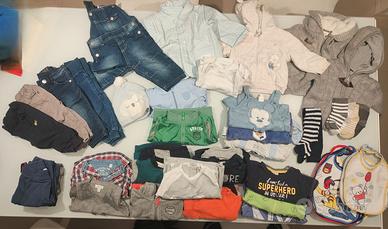 Lotto abbigliamento vestiti bambino 6-9 mesi 68cm