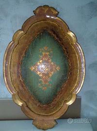 vassoio fiorentino vintage 
