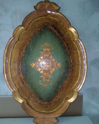 vassoio fiorentino vintage 