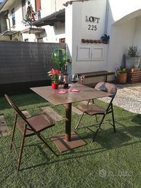 TAVOLO CORTEN QUADRATO BAR