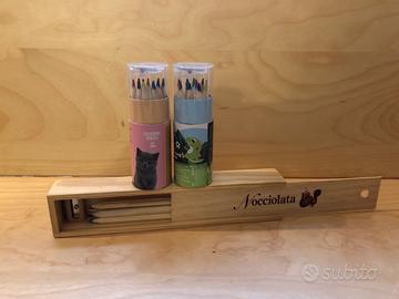 Pastelli matite colorate con custodia e temperino