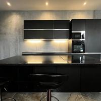 Cucina con Penisola Moderna Nera COMPLETA
