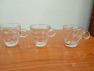 6 tazzine caffè in vetro Bormioli