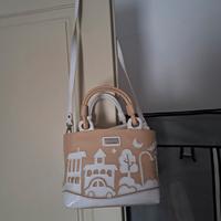 BRACCIALINI borsa bianca e caramello