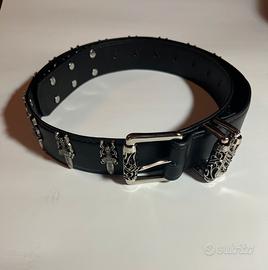 Cintura chrome hearts nera