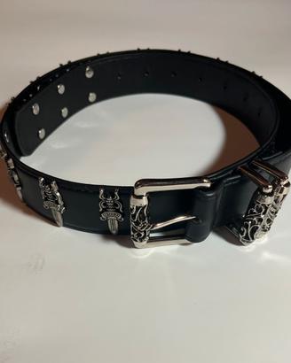 Cintura chrome hearts nera