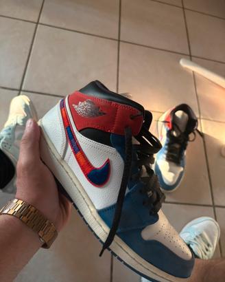 Nike Air Jordan 1Mid Fearless blue The Great—EU44