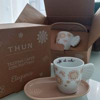 2 tazzine caffè con piattino Thun Elegance