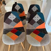4 sedie patchwork