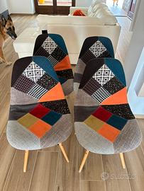 4 sedie patchwork