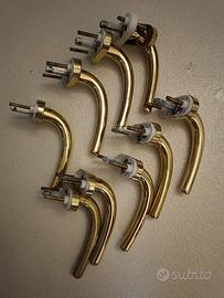9 Maniglie portafinestra color oro