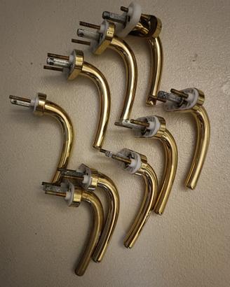 9 Maniglie portafinestra color oro