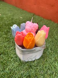 Bouquet di rose con orsacchiotto