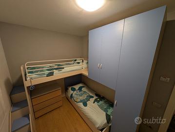 Cameretta su misura x stanza l.238cm