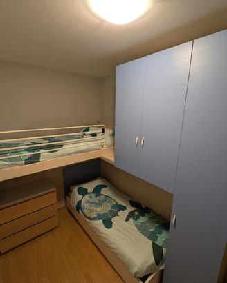 Cameretta su misura x stanza l.238cm