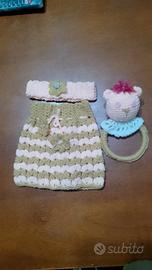 Gonnellina con fascetta capelli per neonate