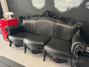 Divano Barocco Moderno "total black