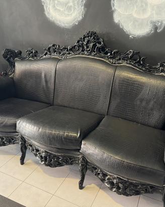 Divano Barocco Moderno "total black