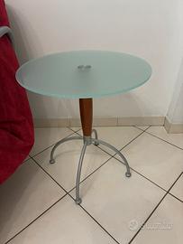 Tavolino in vetro tondo
