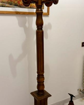 Appendiabiti da terra vintage in legno - H 190 cm